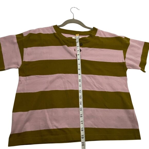 Madewell Women's Parkview striped Henley Tee Rugby Stripe women’s M boxy - Picture 10 of 10